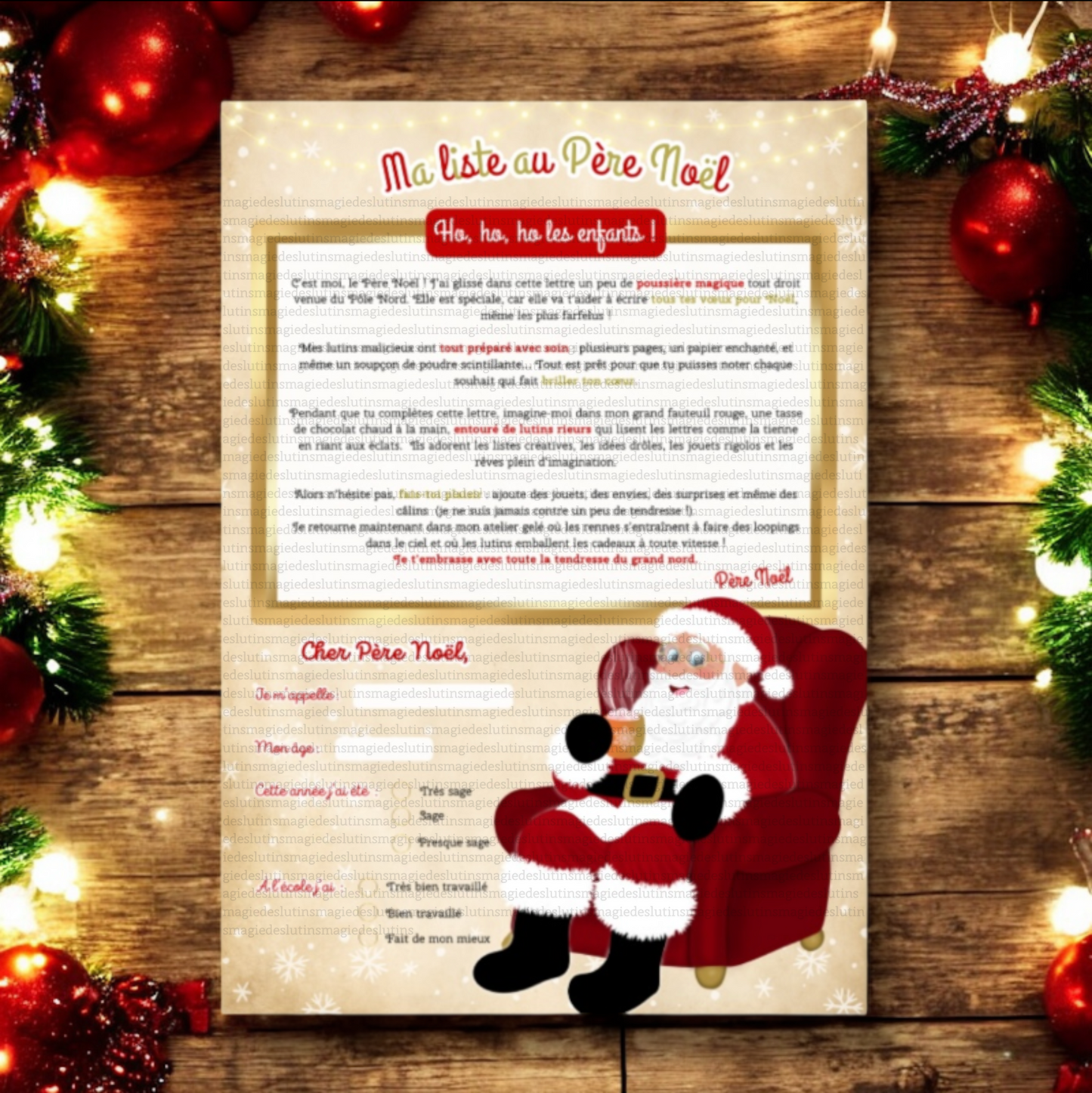 Ma liste au Père Noël